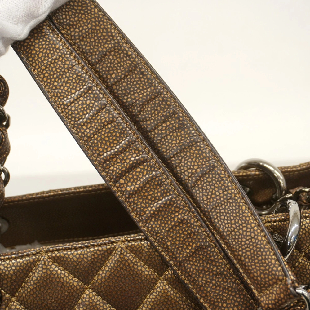 CHANEL Brown Caviar Leather Tote Bag - Picture 10 of 11